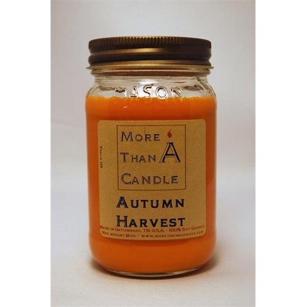 More Than A Candle More Than A Candle ATH16M 16 oz Mason Jar Soy Candle; Autumn Harvest ATH16M